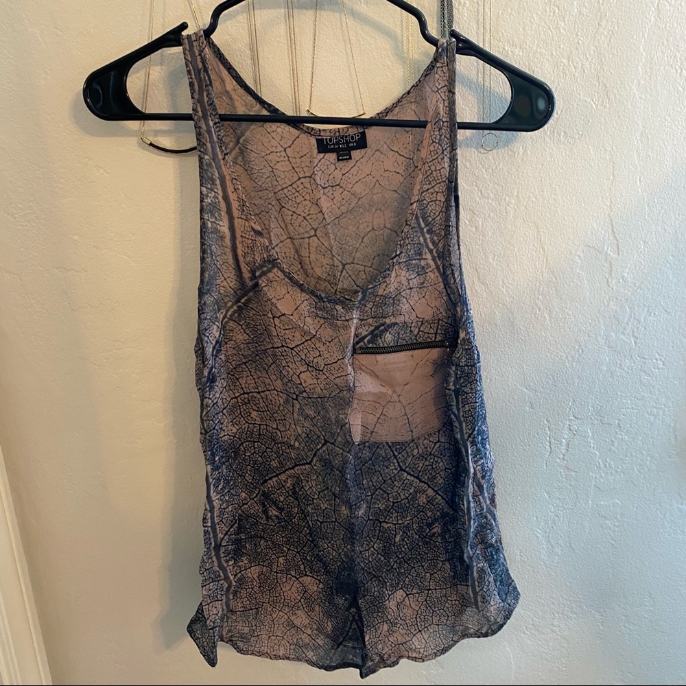 Topshop printed tank top